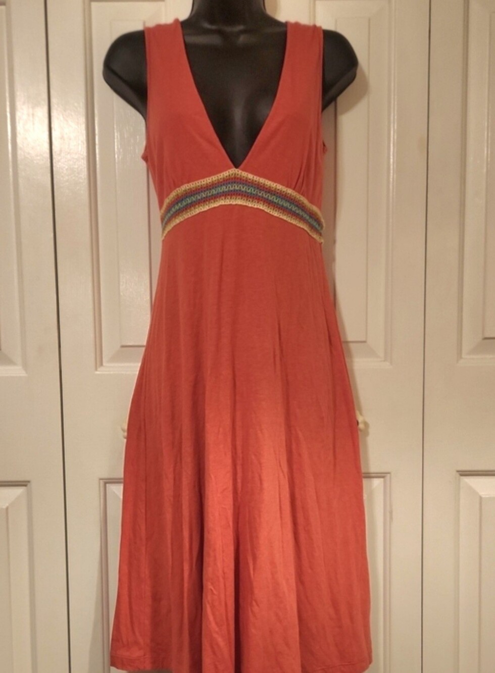 Boho V-Neck Sleeveless Dress - Womens Size Medium - Brand Free People